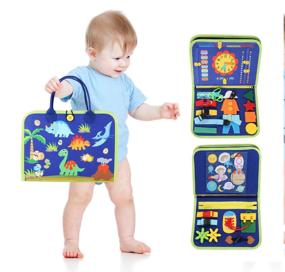 Busy Montessori Sensory Book – Portable Activity Kit for Toddlers
