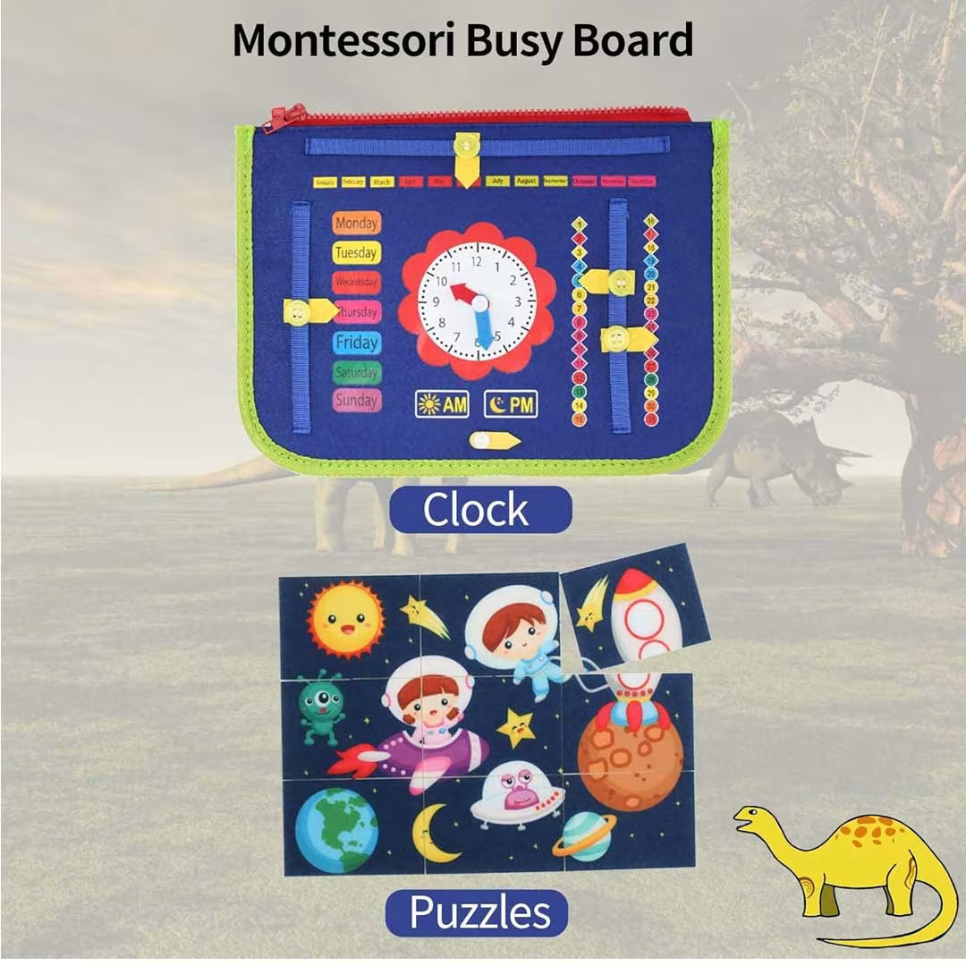 Busy Montessori Sensory Book – Portable Activity Kit for Toddlers